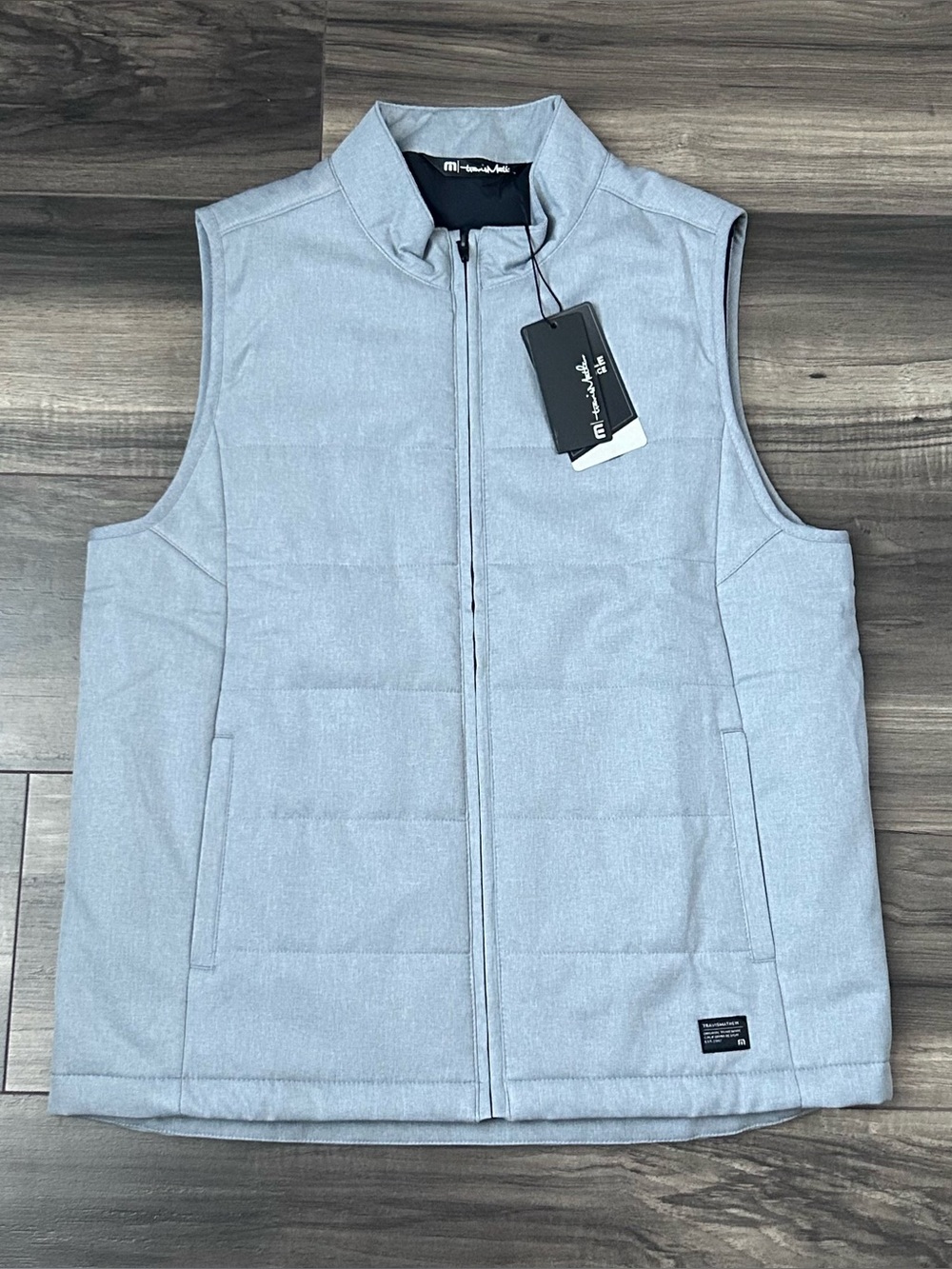 Travis Mathew Women's W Dash Full Zip Vest Size Medium Gray Company Logo Gray